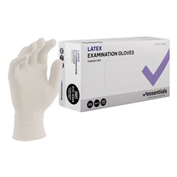Essentials Latex Exam Gloves Powder Free XS Carton 10 x 100